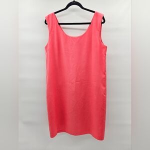 Knights Ltd‎ Silk Scoopneck Coral  Sheath Dress Size 14